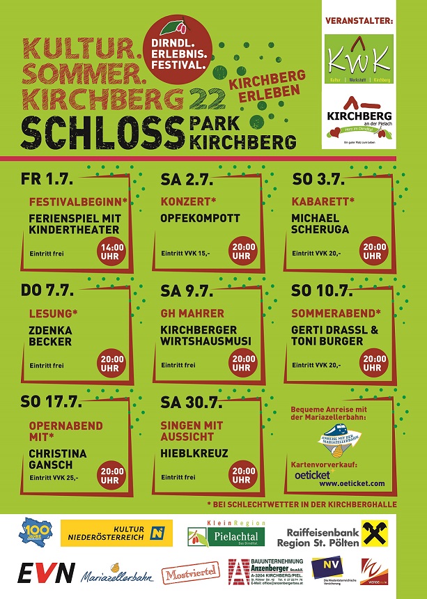 Plakat Kultur Sommer Kirchberg