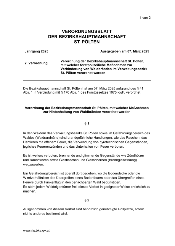 Waldbrandverordnung Bild1