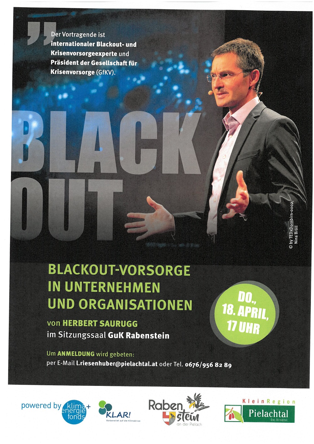 Blackout Vortrag f. Organisationen u. Unternehmen